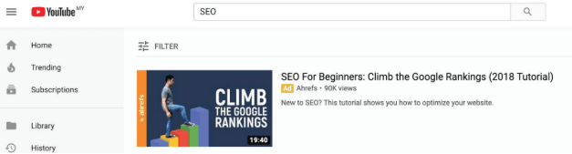 YouTube TrueView Discovery Ad Example