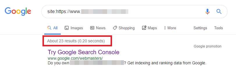 search that show little result