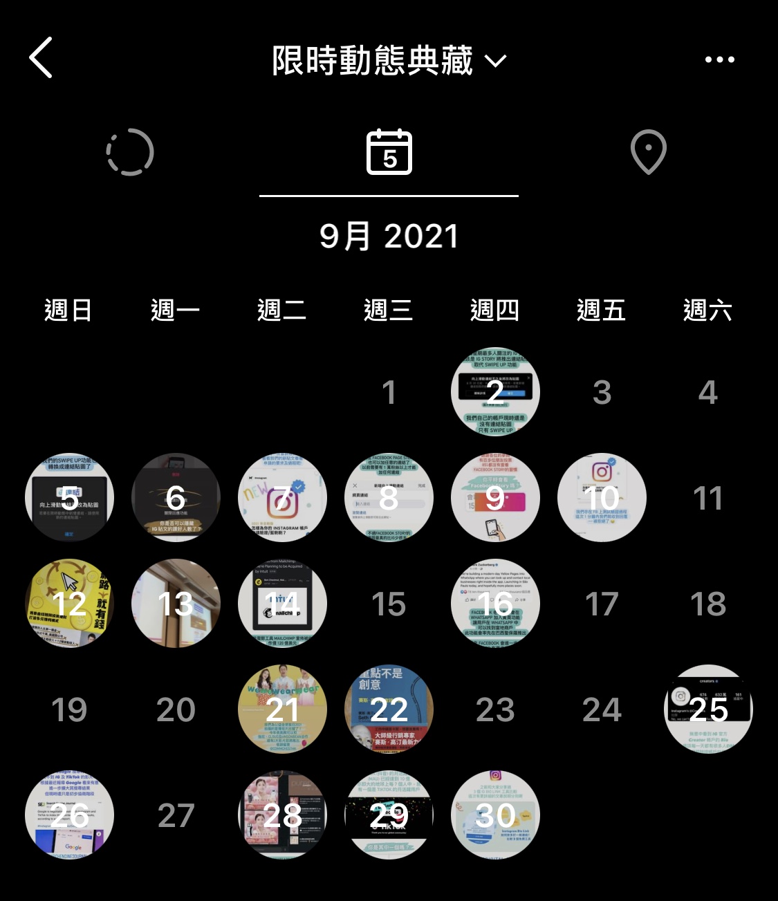 9月IG Story數量