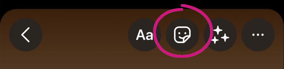 How to add sticker in IG Story