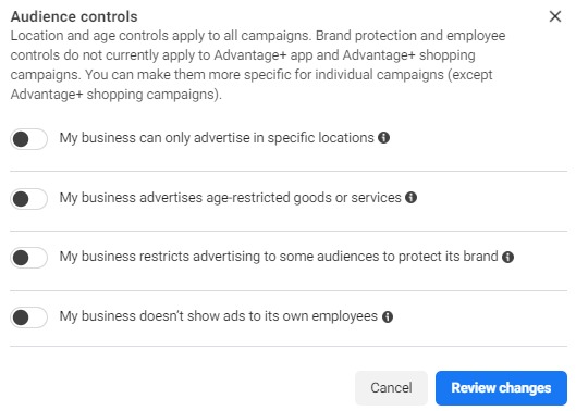 Audience Control Details