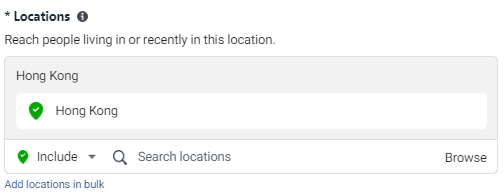 Meta ads manager - location