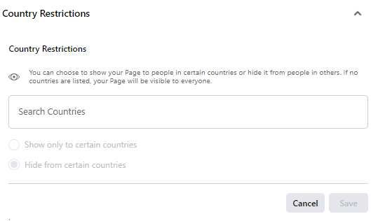 meta country restrictions