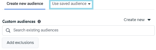 use saved audience