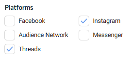 Meta Ads Manager Manual placement